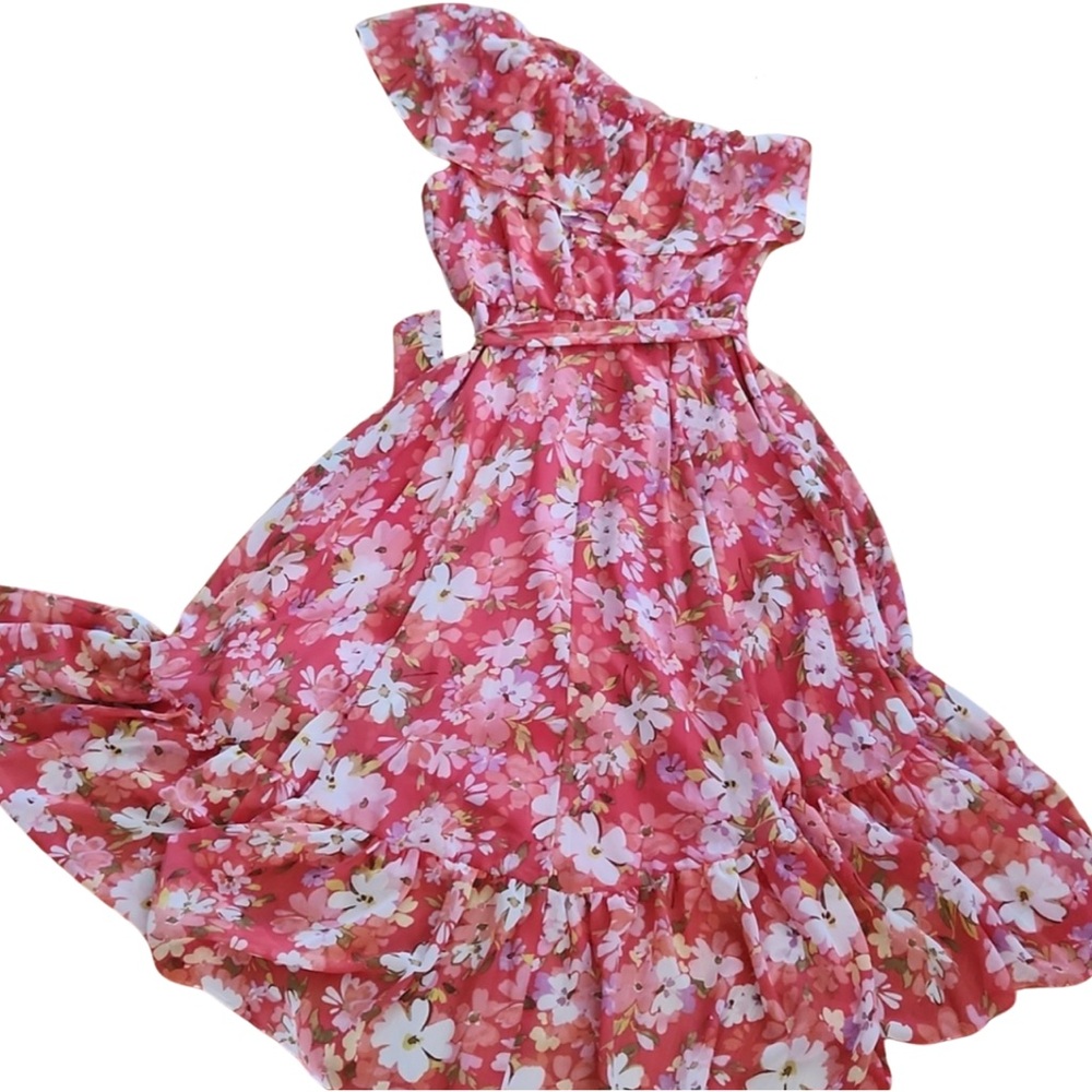 Off the shoulder floral maxi dress